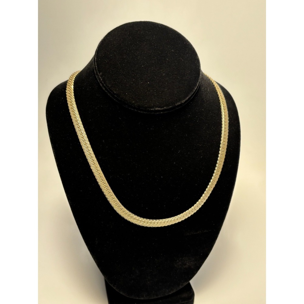 Herringbone‎ Necklace Retro Vintage Statement Piece 14 inch - Picture 2 of 10